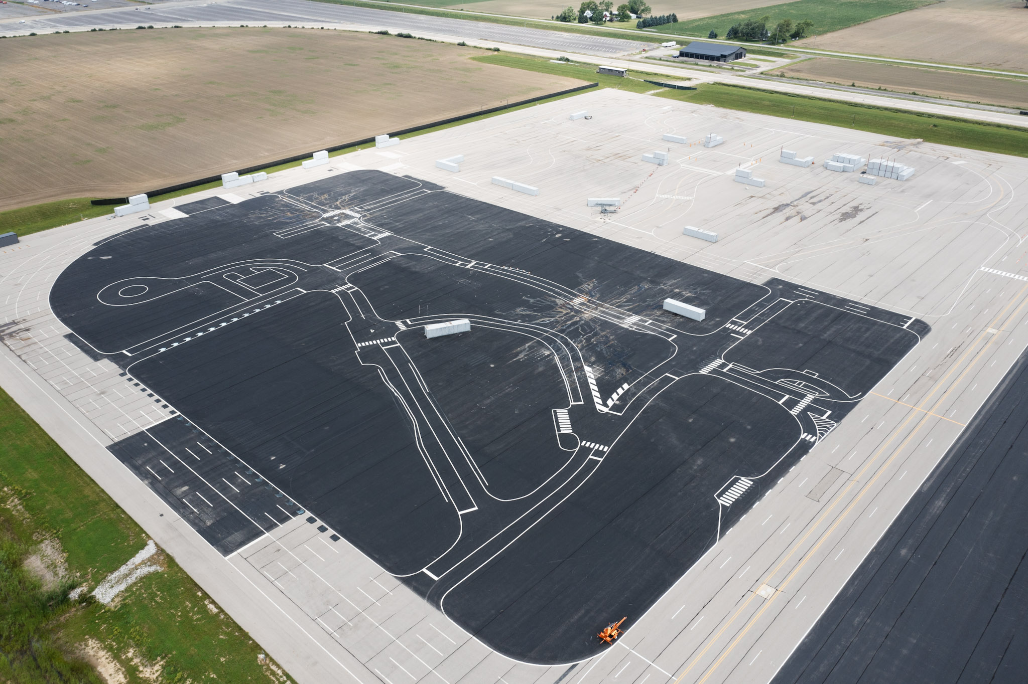 overhead view of track